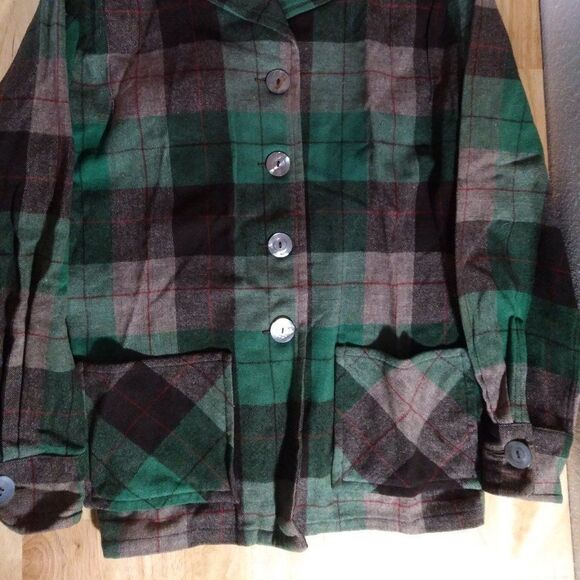 Vintage Western Star Wool Flannel Button Down Shirt - Picture 2 of 8